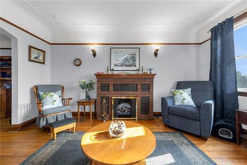 43 Strathearne Avenue, Hamilton, ON - Indoor Photo Showing Living Room With Fireplace