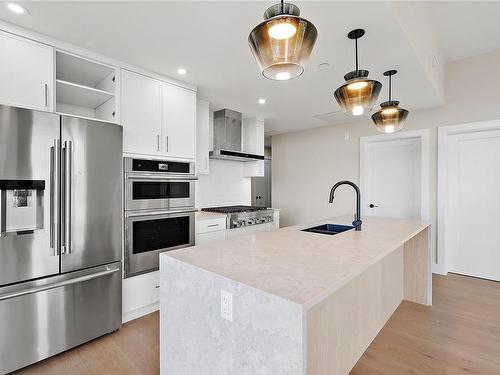 101-2520 Hackett Cres, Central Saanich, BC - Indoor Photo Showing Kitchen With Stainless Steel Kitchen With Double Sink With Upgraded Kitchen