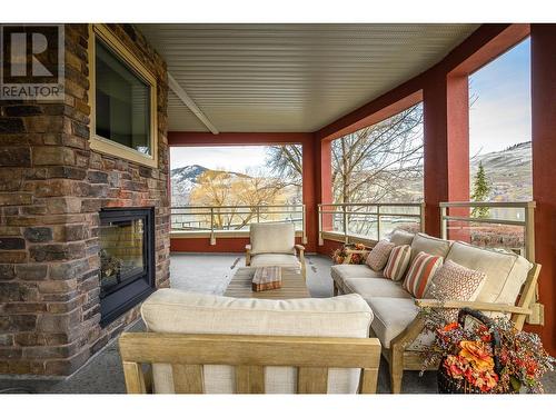 7343 Okanagan Landing Road Unit# 1101, Vernon, BC - Outdoor With Fireplace With Deck Patio Veranda With Exterior