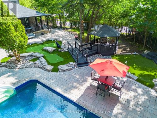 1540 Mississauga Road, Mississauga (Lorne Park), ON - Outdoor With In Ground Pool With Deck Patio Veranda