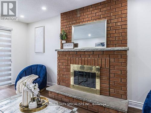 46 Kingknoll Drive, Brampton, ON - Indoor Photo Showing Living Room With Fireplace