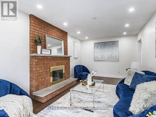 46 Kingknoll Drive, Brampton (Fletcher'S Creek South), ON - Indoor Photo Showing Living Room With Fireplace