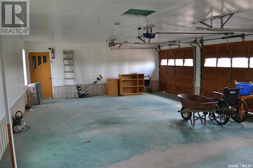 Sitter Acreage, Kindersley, SK - Indoor Photo Showing Garage