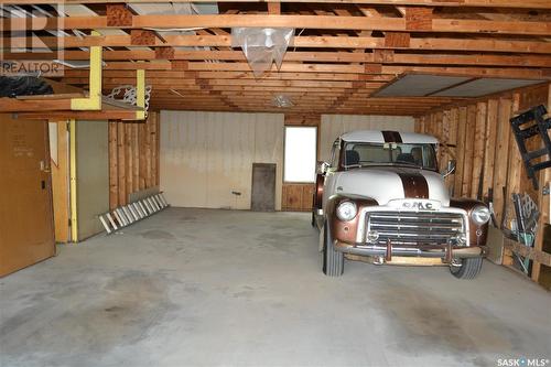 Sitter Acreage, Kindersley, SK - Indoor Photo Showing Garage