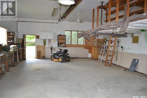 Sitter Acreage, Kindersley, SK - Indoor Photo Showing Garage