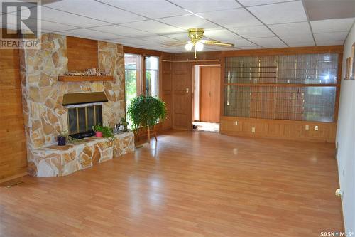 Sitter Acreage, Kindersley, SK - Indoor Photo Showing Other Room With Fireplace