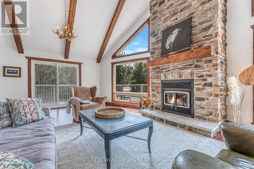 22 Towes Lane, Bancroft, ON - Indoor Photo Showing Living Room With Fireplace