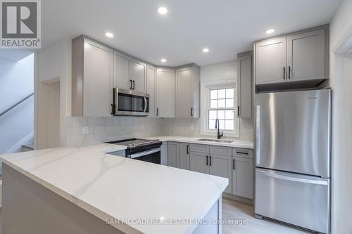 8 Wesley Crescent, Mississauga, ON - Indoor Photo Showing Kitchen With Stainless Steel Kitchen With Upgraded Kitchen