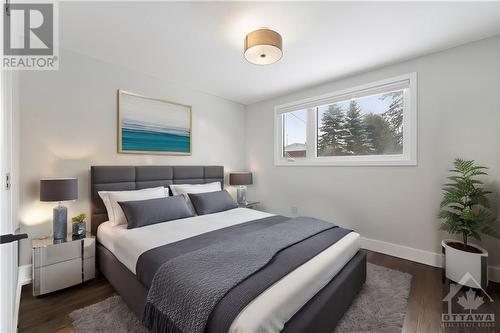 4th Bedroom - virtually staged - 2114 Balharrie Avenue, Ottawa, ON - Indoor Photo Showing Bedroom