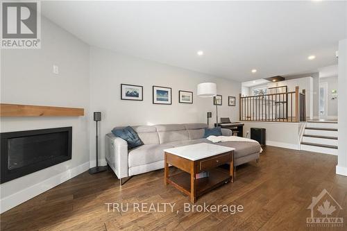 2114 Balharrie Avenue, Ottawa, ON - Indoor Photo Showing Living Room With Fireplace