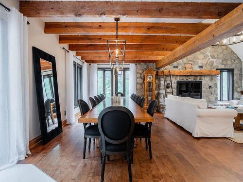 Dining room - 995 Rue Principale, Saint-Sauveur, QC - Indoor Photo Showing Other Room With Fireplace