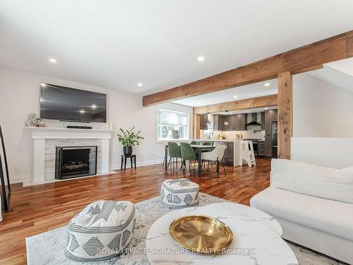 3452 Hannibal Rd, Burlington, ON - Indoor Photo Showing Living Room With Fireplace