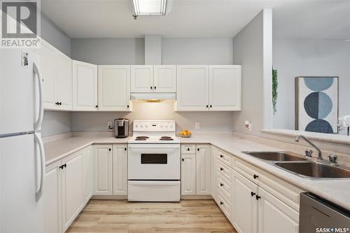 204 302 Nelson Road, Saskatoon, SK - Indoor Photo Showing Kitchen With Double Sink