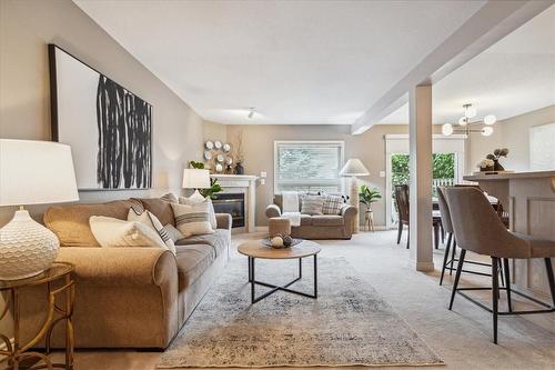 1261 Stephenson Drive, Burlington, ON - Indoor Photo Showing Living Room With Fireplace