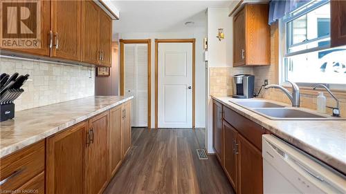 109 Meadows Drive, Bentinck Twp, ON - Indoor Photo Showing Kitchen With Double Sink