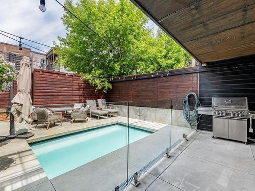 Backyard - 587 Rue Bourgeoys, Montréal (Le Sud-Ouest), QC - Outdoor With In Ground Pool With Deck Patio Veranda With Exterior