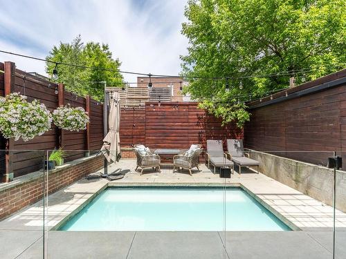 Backyard - 587 Rue Bourgeoys, Montréal (Le Sud-Ouest), QC - Outdoor With In Ground Pool With Exterior