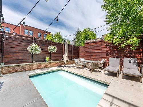 Backyard - 587 Rue Bourgeoys, Montréal (Le Sud-Ouest), QC - Outdoor With In Ground Pool