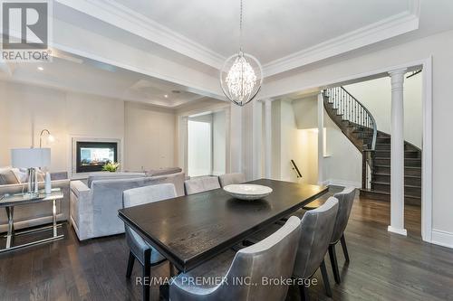 91 Woodgate Pines Drive, Vaughan (Kleinburg), ON - Indoor Photo Showing Dining Room With Fireplace