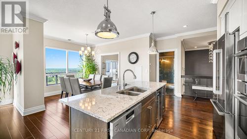 1403 - 240 Villagewalk Boulevard, London, ON - Indoor Photo Showing Kitchen With Double Sink With Upgraded Kitchen