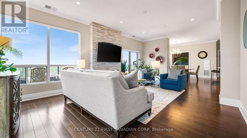 1403 - 240 Villagewalk Boulevard, London, ON - Indoor Photo Showing Living Room With Fireplace