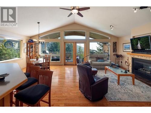 8215 Silver Star Road, Vernon, BC - Indoor Photo Showing Living Room With Fireplace