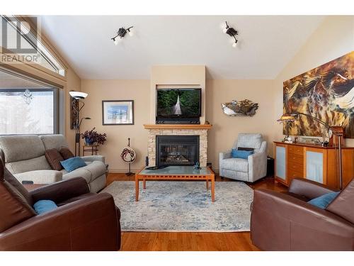 8215 Silver Star Road, Vernon, BC - Indoor Photo Showing Living Room With Fireplace