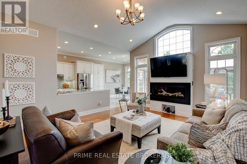 37 Oliver Crescent, Zorra, ON - Indoor Photo Showing Living Room With Fireplace