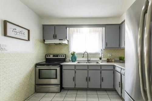 64 Tindale Court, Hamilton, ON - Indoor Photo Showing Kitchen With Double Sink