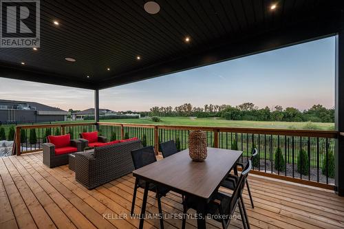 Covered deck off main floor - 202 - 9861 Glendon Drive, Middlesex Centre (Komoka), ON 