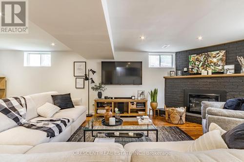 3 Halam Avenue, Hamilton (Burkholme), ON - Indoor Photo Showing Living Room With Fireplace