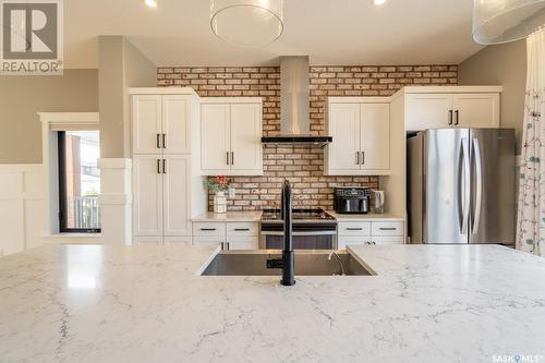 3270 Green Brook Road, Regina, SK - Indoor Photo Showing Kitchen With Double Sink With Upgraded Kitchen