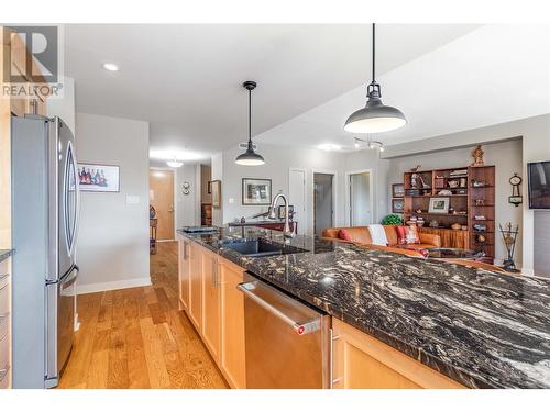 1160 Bernard Avenue Unit# 310, Kelowna, BC - Indoor Photo Showing Kitchen With Double Sink With Upgraded Kitchen