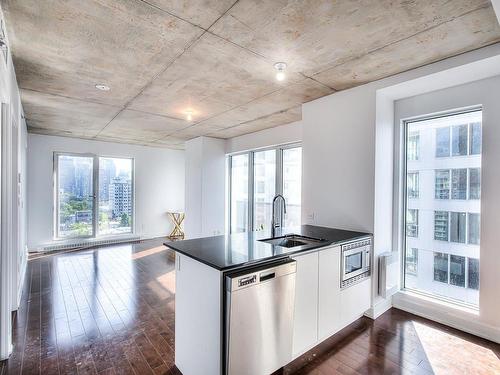 Salon - 1113-2300 Rue Tupper, Montréal (Ville-Marie), QC - Indoor Photo Showing Kitchen With Upgraded Kitchen