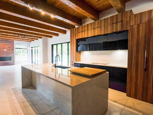 Kitchen - 2350 Rue Du Havre, Magog, QC - Indoor Photo Showing Kitchen With Fireplace