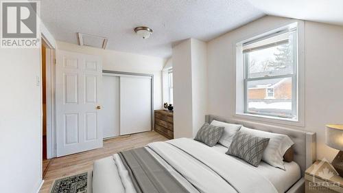 Main BR on Upper Level.  Very brite & good closet space - 21 Elgin Street E, Arnprior, ON - Indoor Photo Showing Bedroom