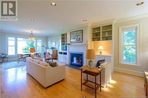 65 Gondola Point Road, Rothesay, NB - Indoor Photo Showing Living Room With Fireplace