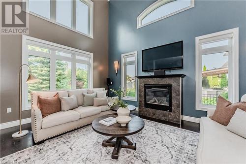 220 Paige Place, Kitchener, ON - Indoor Photo Showing Living Room With Fireplace