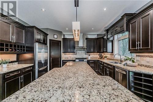 220 Paige Place, Kitchener, ON - Indoor Photo Showing Kitchen With Stainless Steel Kitchen With Double Sink With Upgraded Kitchen