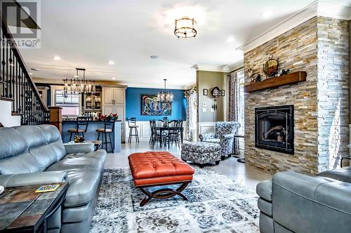 12 Drummond Place, Paradise, NL - Indoor Photo Showing Living Room With Fireplace