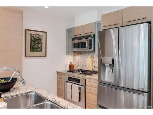 103-68 Songhees Rd, Victoria, BC - Indoor Photo Showing Kitchen With Double Sink