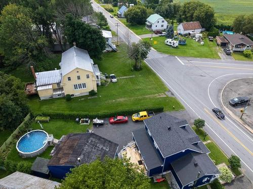 Aerial photo - 129 Rg De L'Église S., Saint-Marcel-De-Richelieu, QC - Outdoor With Above Ground Pool With View