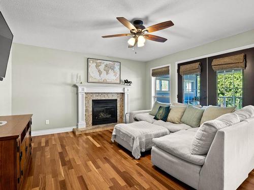 1913 Granite Ave, Merritt, BC - Indoor Photo Showing Living Room With Fireplace