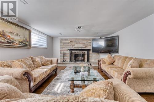 10539 Keating Crescent, Windsor, ON - Indoor Photo Showing Living Room With Fireplace