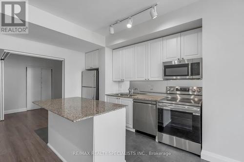 309 - 225 Webb Drive, Mississauga (City Centre), ON - Indoor Photo Showing Kitchen With Stainless Steel Kitchen With Double Sink