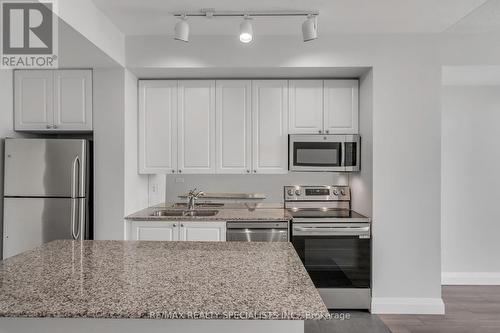 309 - 225 Webb Drive, Mississauga (City Centre), ON - Indoor Photo Showing Kitchen With Stainless Steel Kitchen With Double Sink