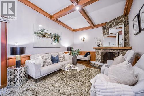 9 Mooreshead Drive, Toronto (Etobicoke West Mall), ON - Indoor Photo Showing Living Room With Fireplace