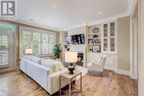 64 Princeton Road, Toronto (Kingsway South), ON - Indoor Photo Showing Living Room With Fireplace