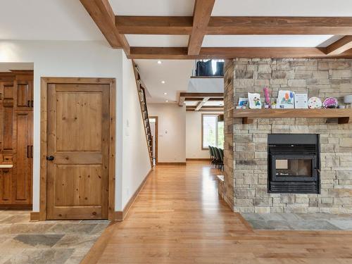 Passageway - 135 Rue Hamann, Cowansville, QC - Indoor Photo Showing Living Room With Fireplace