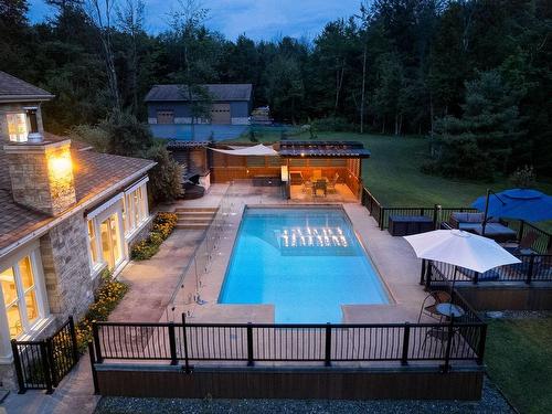 Backyard - 135 Rue Hamann, Cowansville, QC - Outdoor With In Ground Pool With Backyard